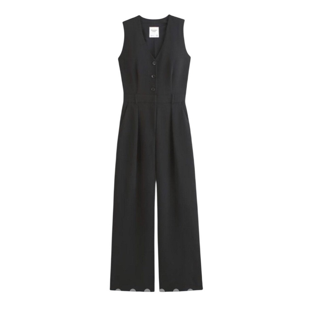 Abercrombie & Fitch‎ Mars Vest Jumpsuit Womens ST Wide Leg Sleeveless V-Neck